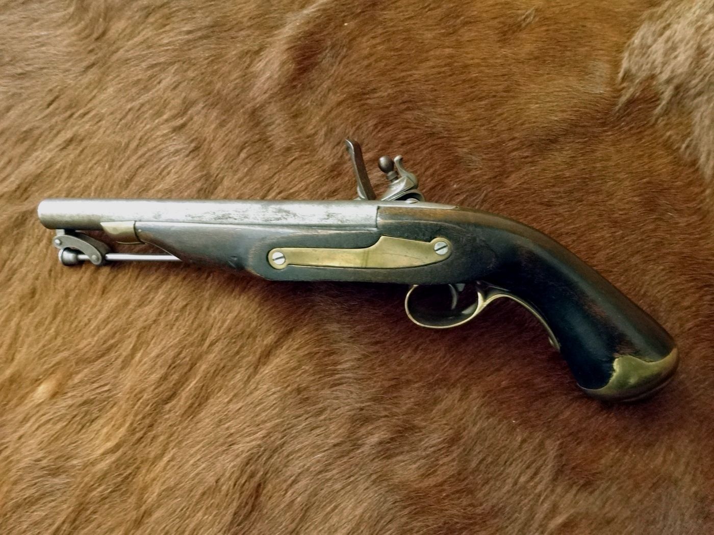 Antique flintlock pistol caliber .50