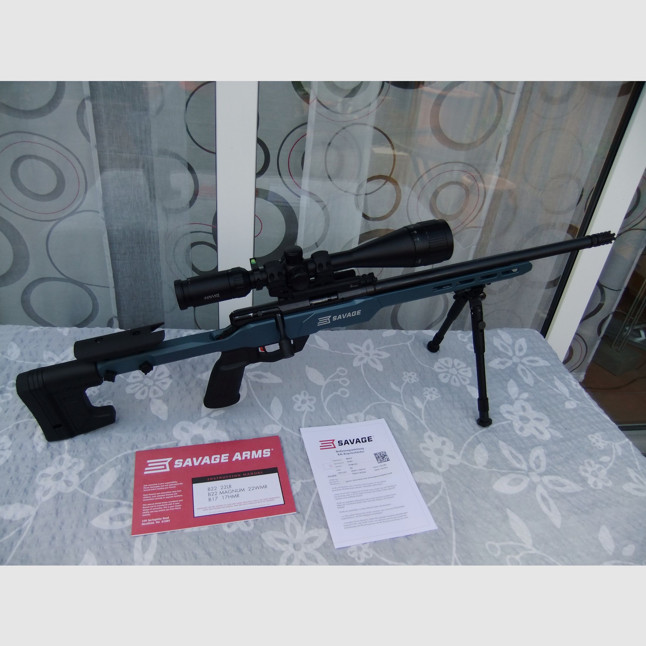 SAVAGE KK-Matchbüchse Mod. B22 PRECISION BLUE -18' .22lr Repetierer