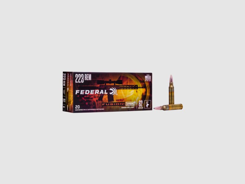 Federal Büchsenmunition .223 Rem 4 g / 62 gr Fusion Soft Point MSR