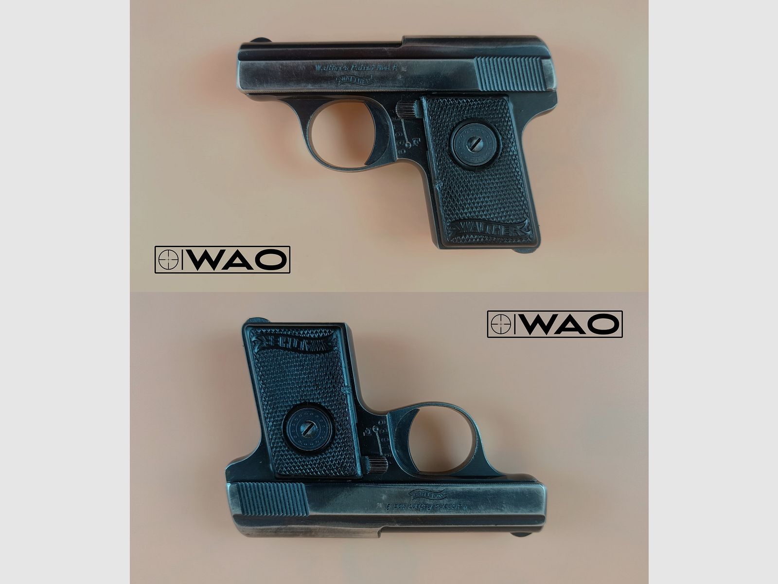 Walther modèle 9, Mod. 9, Type II, Zella-Mehlis, cal. 6,35 mm Browning *avec étui*