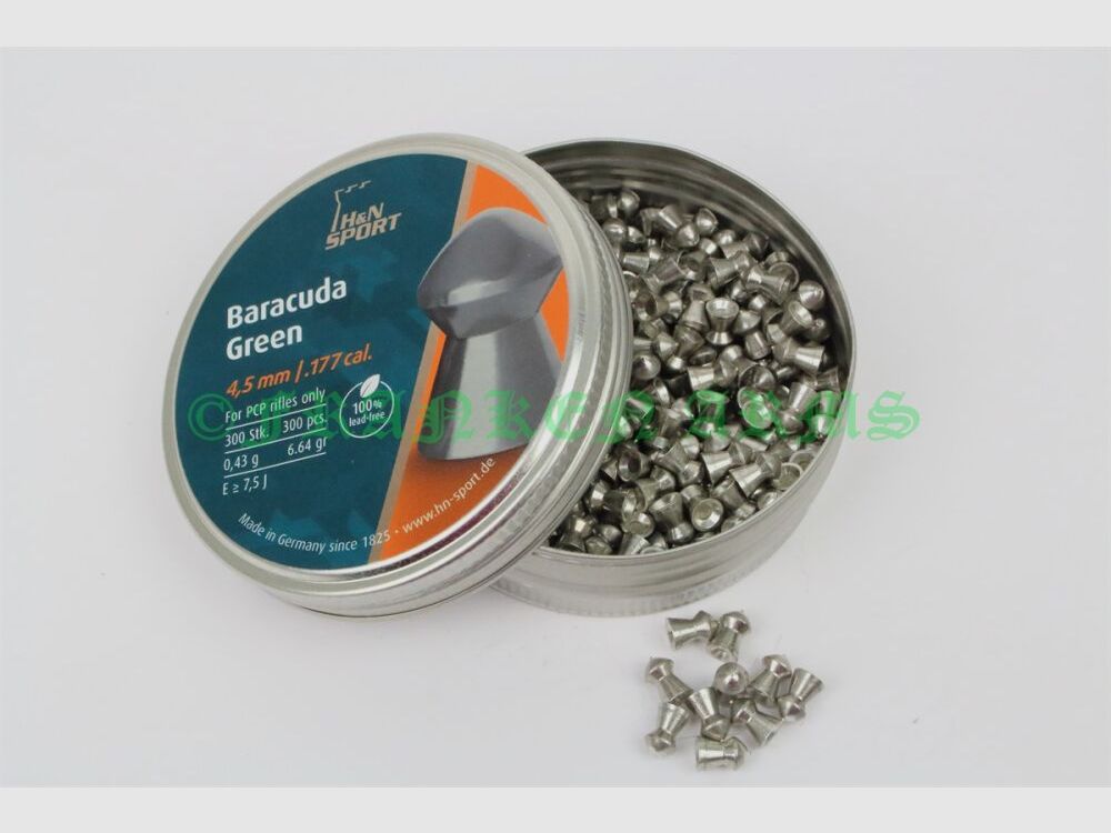 H&N Baracuda Green 4,50mm 300 Stück