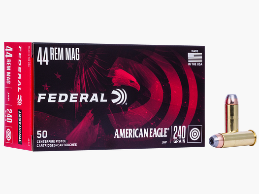 Federal Revolver Ammunition American Eagle .44 Rem. Mag. 15.6g Jacketed Hollow Point