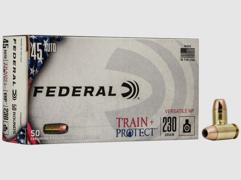 Federal Train+Project .45 ACP 230GR JHP 50 cartucce