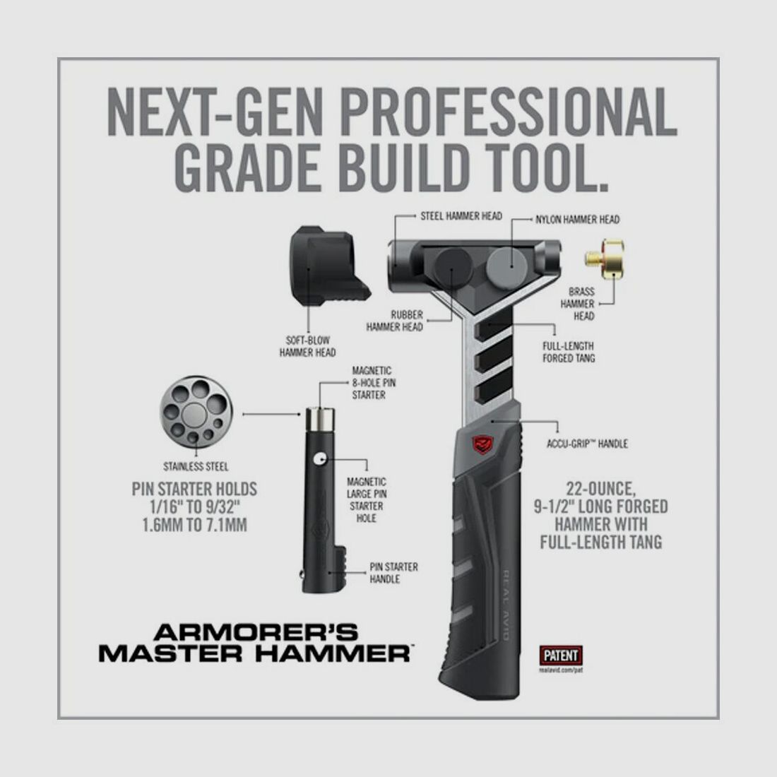 Real Avid Armorer’s Master Hammer and Accu-Punch Std. Pin Punch Set