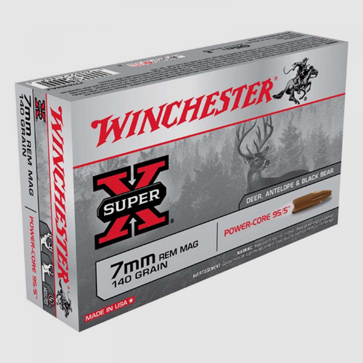 Winchester Super-X 7mm Rem. Mag. 140GR Power Core 20 Patronen