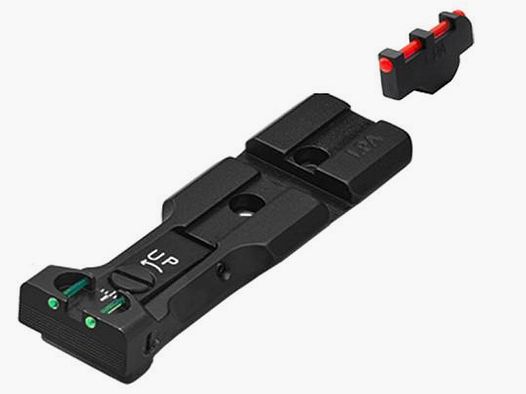 LPA Sights FIBER-Optic Green-Red with Picatinny for S&W Revolver, Black Finish