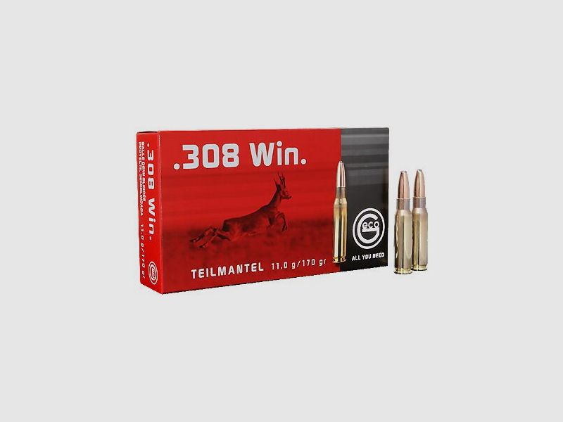 Geco .308 Win. Geco deelmantel 170grs - 20Stk