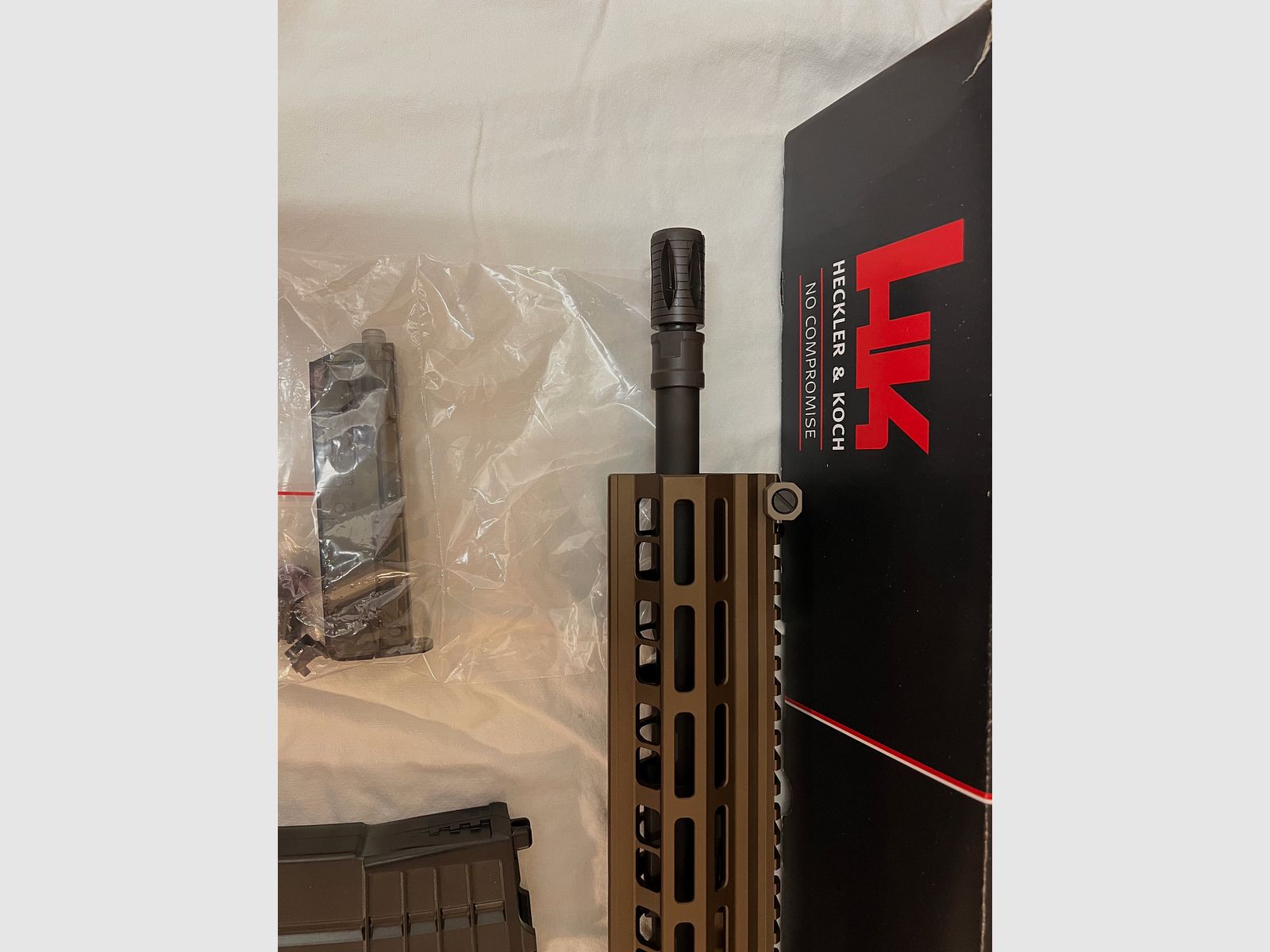 Umarex VFC Heckler & Koch HK M110 A1 Airsoft Vollmetall Gas-Blow-Back 6mm BB verde-marrone nuovo non usato NP 800€