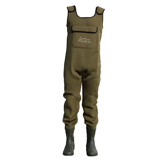 Neopren-Wathosen Khaki mit Verstärkungen