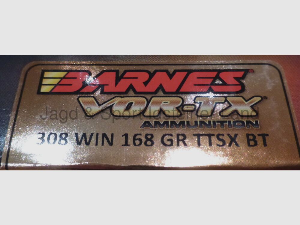 Barnes VOR-TX euro TTSX 168grs (lead-free)