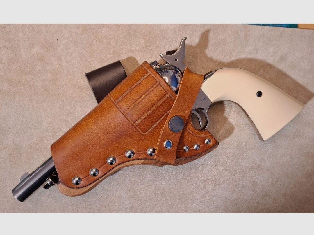 !!! Als nieuw!!! Colt SAA . 45, volmetaal, nikkelafwerking, 5,5", kal. 4,5mm Co², P18!