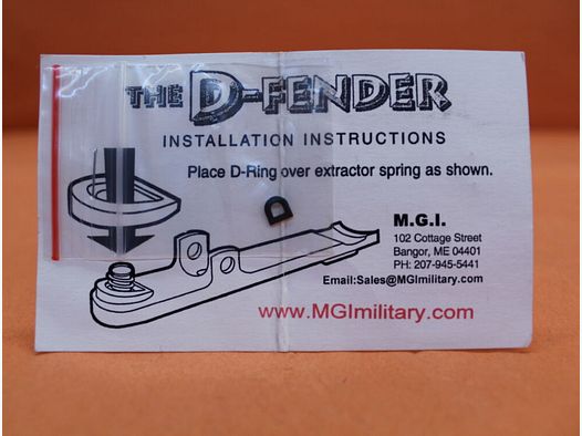 M.G.I. Militaire AR-15 : Remplacement de l'anneau en D "Le D-Fender" M.G.I. Amplificateur pour ressort d'extraction