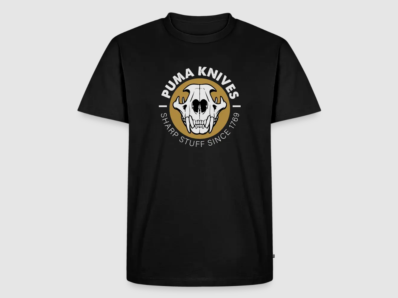 PUMA Men’s Premium T-Shirt "Skull Frontal Sharp Stuff" White