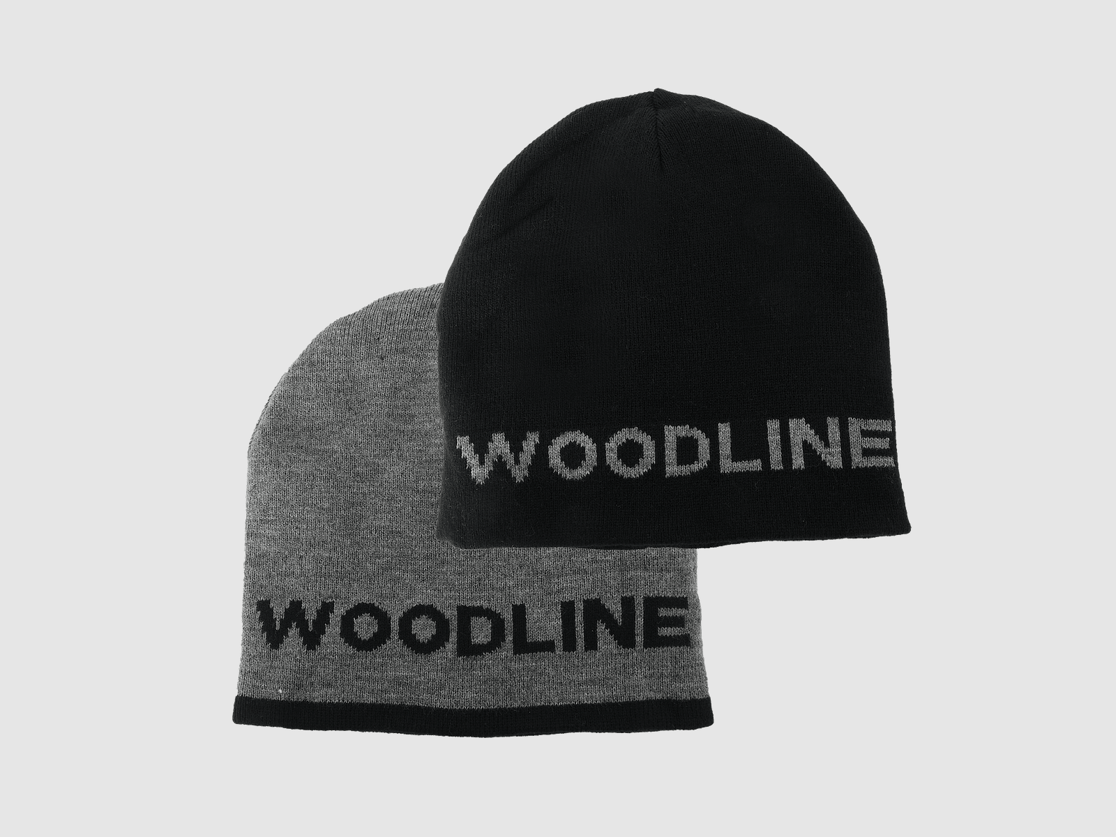 Woodline Mütze, wendbar, grau/schwarz