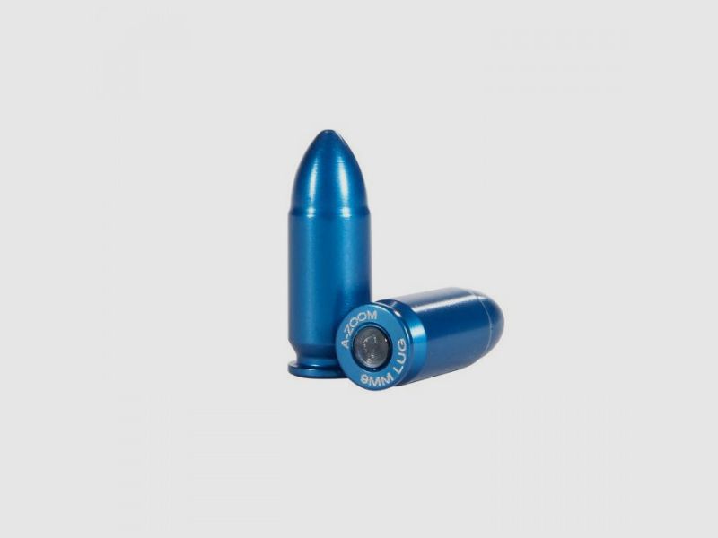 A-ZOOM PUFFER CARTRIDGE .9MM LUGER - ALUMINUM BLUE