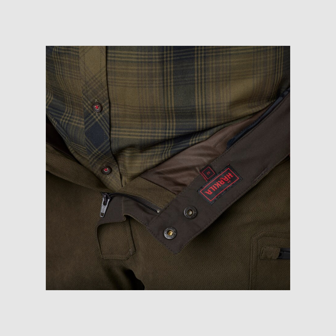 Pantalon en cuir Härkila Driven Hunt HWS vert saule / marron ombre