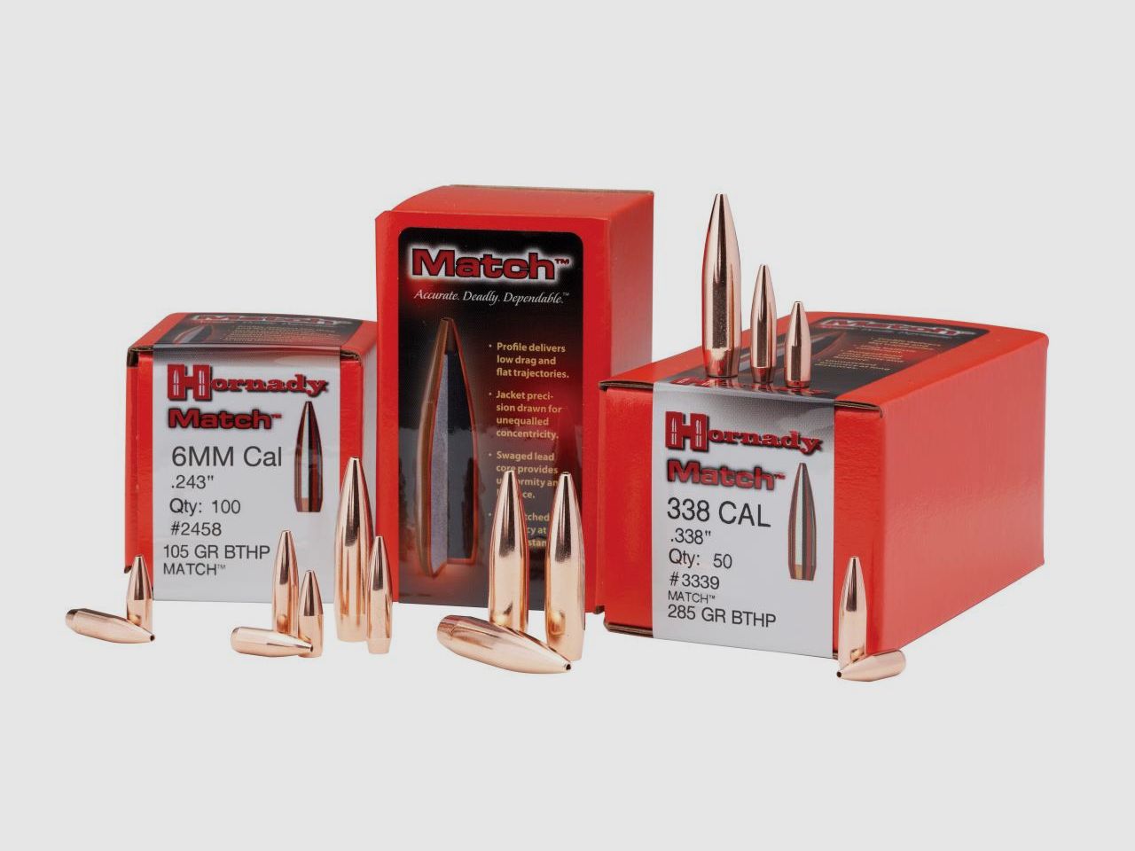Hornady Geschoss 30 Cal .308 178gr BTHP Match (100)