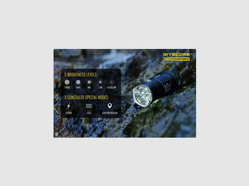 Nitecore TM06S LED flashlight 4000 lumens, image 10 of 20