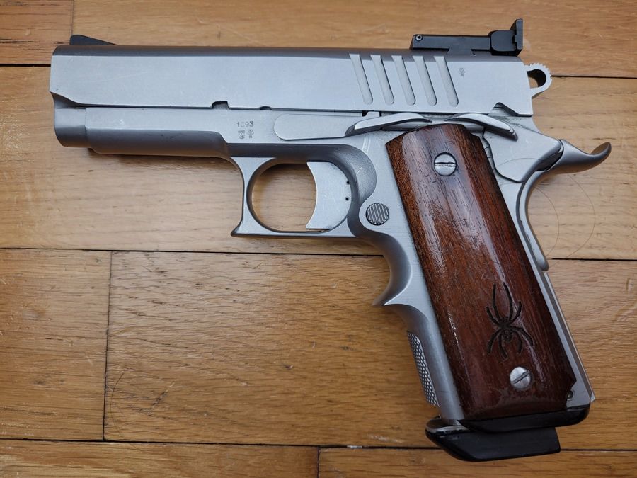 Excellent Pistolet Olympics Arms / Safari – Modèle Enforcer – Type Colt Commander – moins de 4 pouces – calibre 45 ACP – TBE, image 7 sur 17
