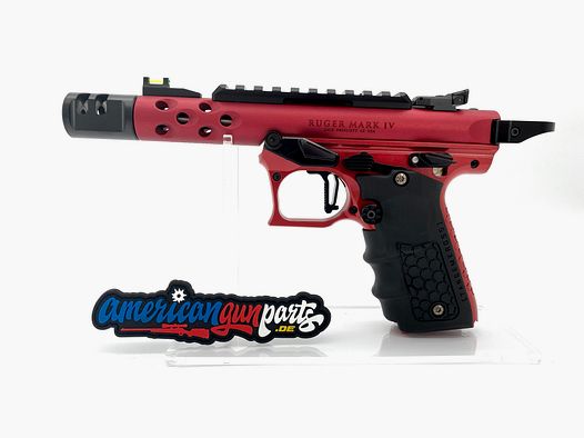 Tandemkross TANDEMIZED Ruger Mark IV 22/45 Race Gun - rode 43910 bovenkant, rode onderkant, zwarte bedieningselementen