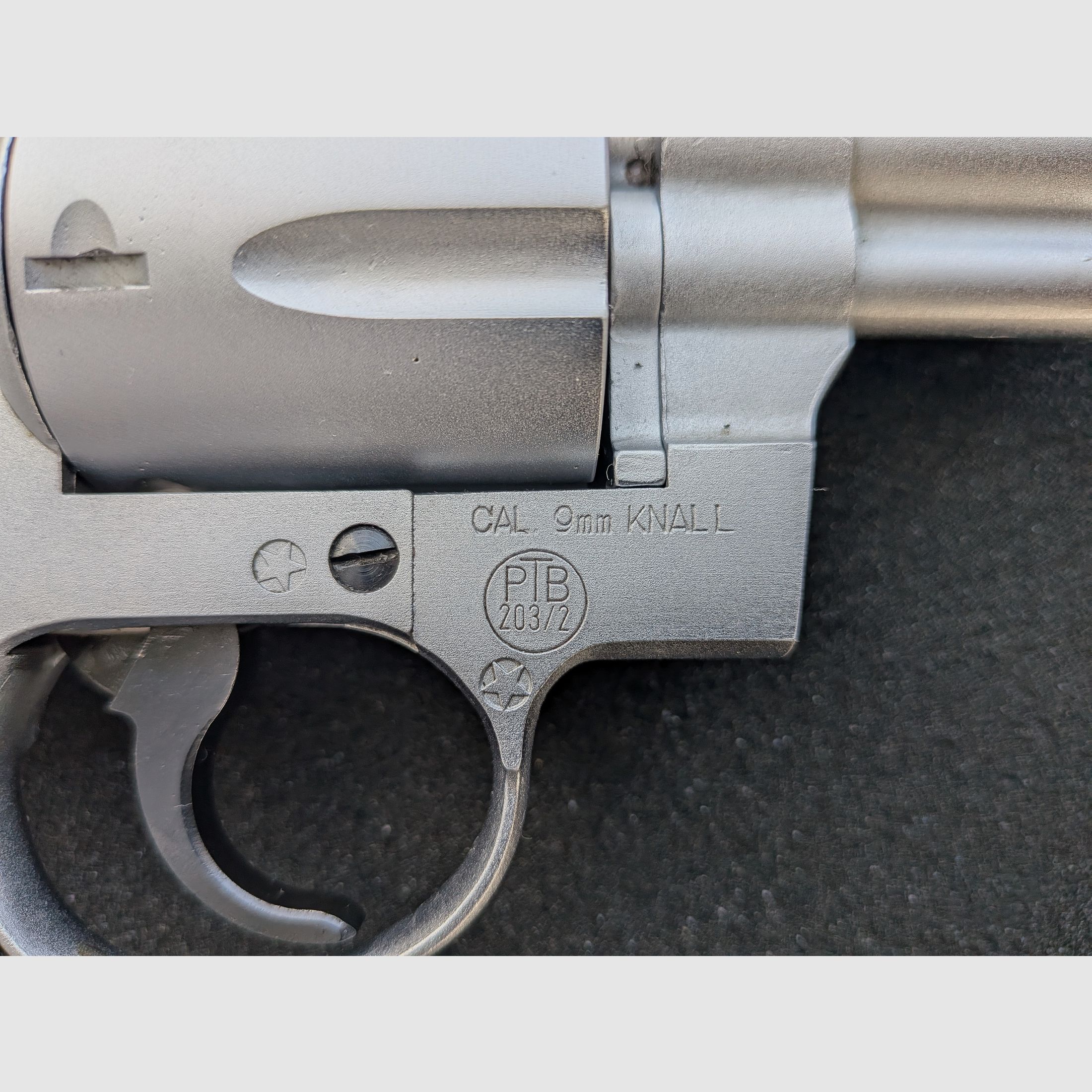 ME 38 Marshal - Revolver - PTB 203/2 - Nickel matt - 9mm Knall - Holzgriff - SSW