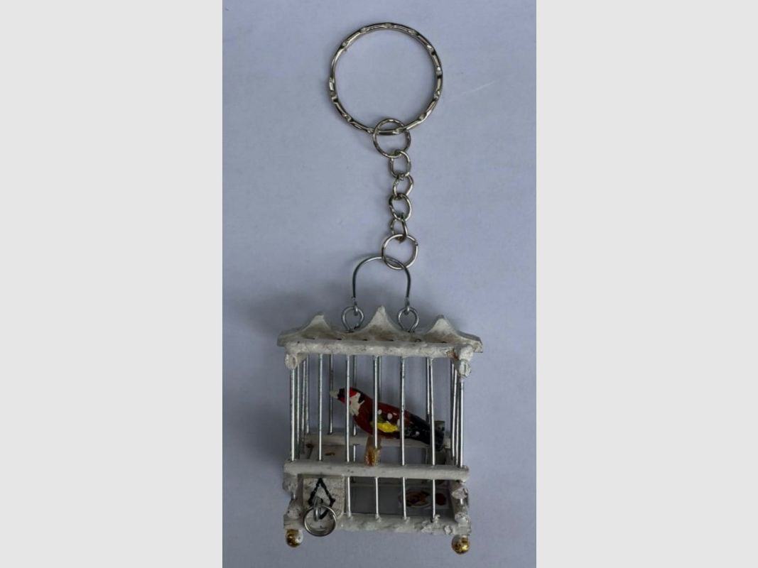 Porte-clés Cage Chardonneret Fait Main, image 5 sur 5