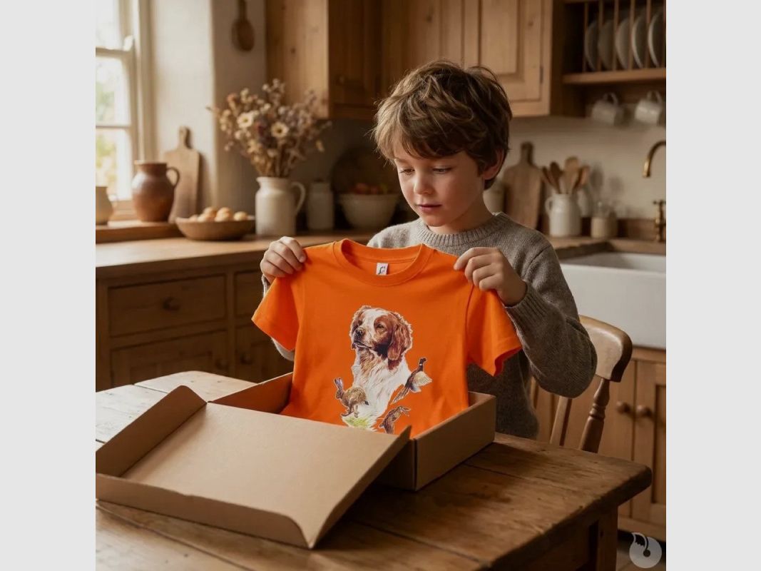 Camiseta infantil Epagneul Bartavel® naranja 6-12 años, imagen 1 de 7