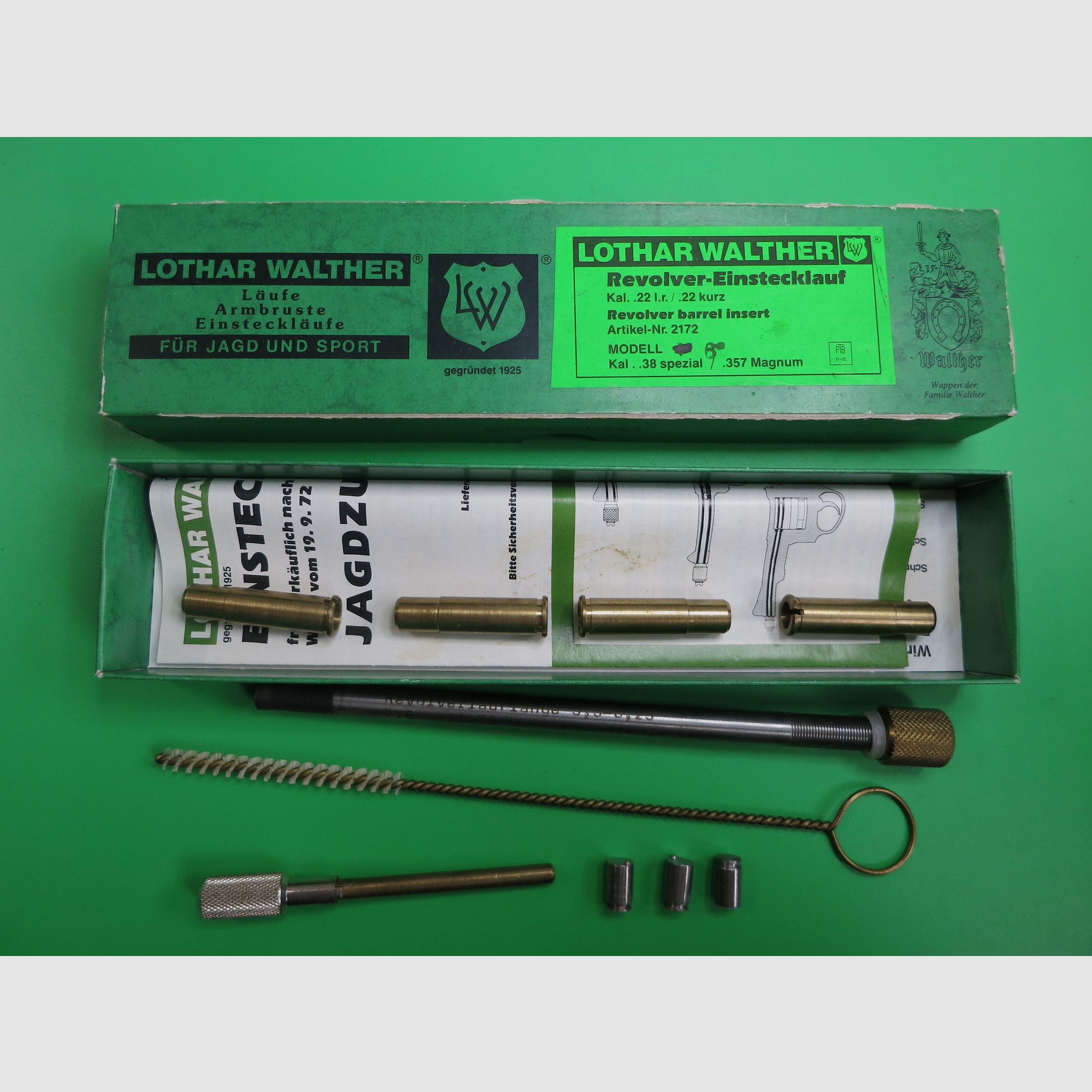  LOTHAR WALTHER canon d'insertion .22lr/.22kurz; 5,5"-6,25" Revolver .38 Special/.357 Magnum       #95