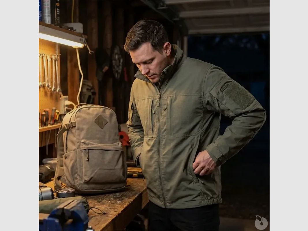 Veste courte Fighter 8 poches zip Ripstop Kaki M à 3XL, image 5 sur 15