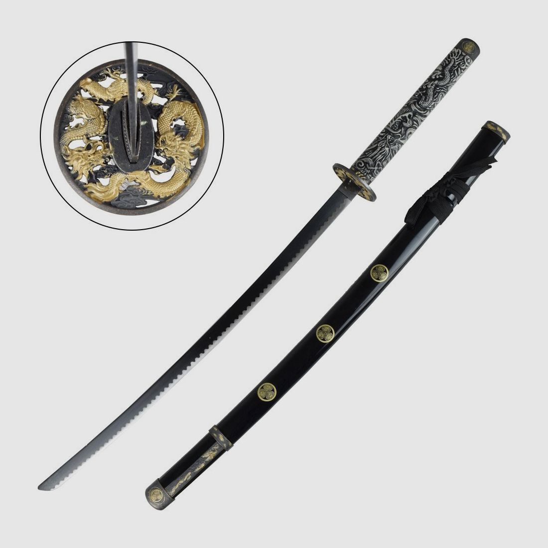 Katana Suiro czarny w komplecie z Saya