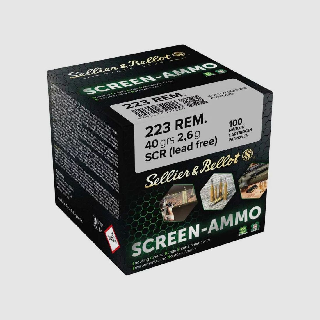 Sellier & Bellot Screen-Ammo SCR Zink 2,6g/40grs - 100 Stück