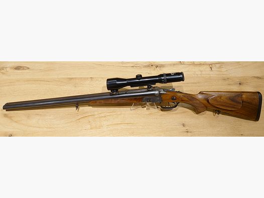 Drilling von Karl Bittorf Suhl Kal.7x65R; 16/70