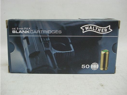 Walther Platzpatr. 9mmP.A.K. - Messinghülse (a50)