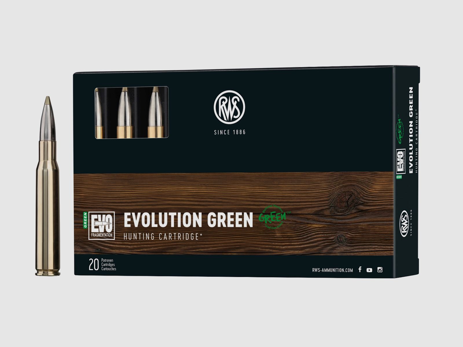 RWS 2408642 Büchsenpatronen .30-06 Evo Green 9,0g 139grs.