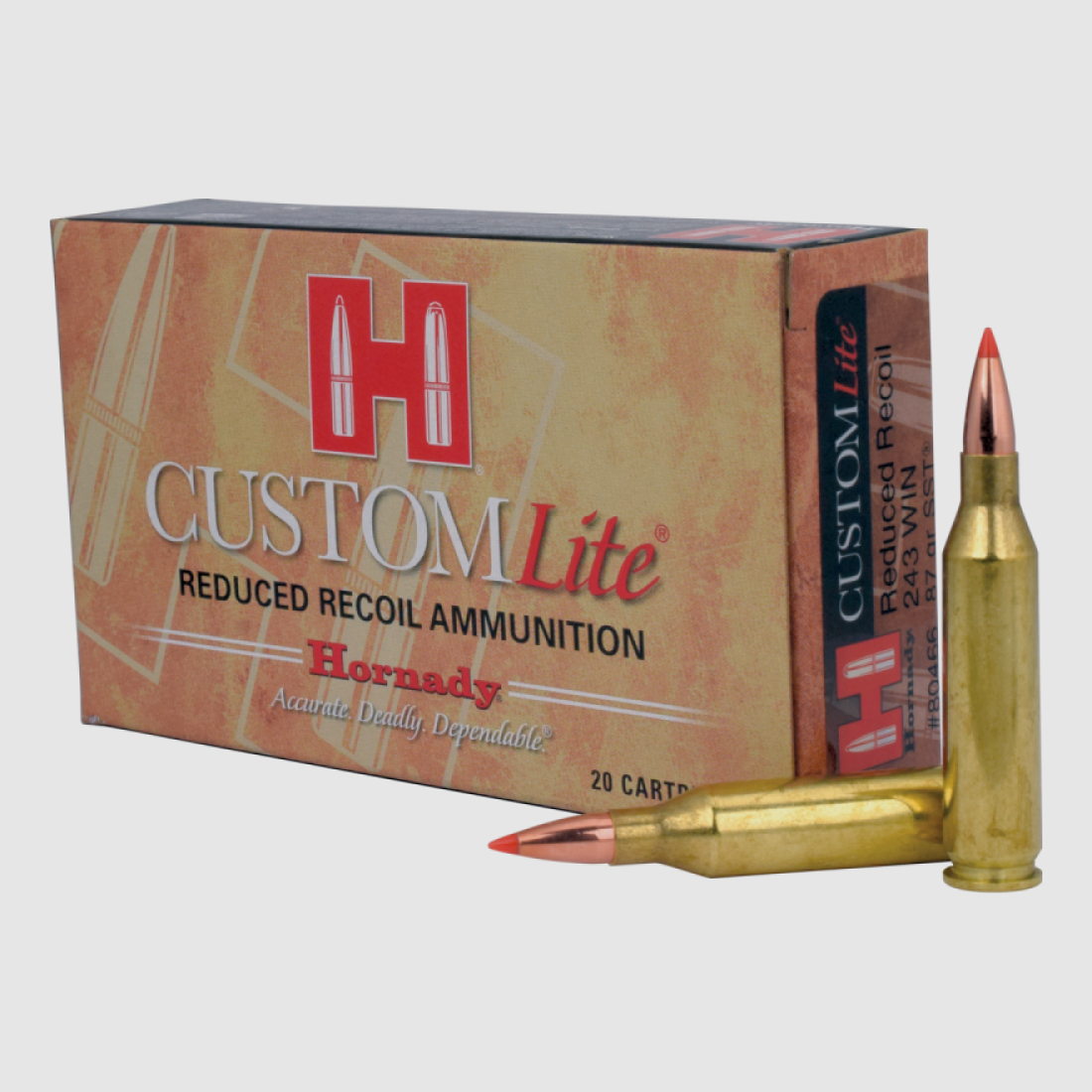 243 Winchester Hornady CUSTOM LITE® 87 gr SST® VE20