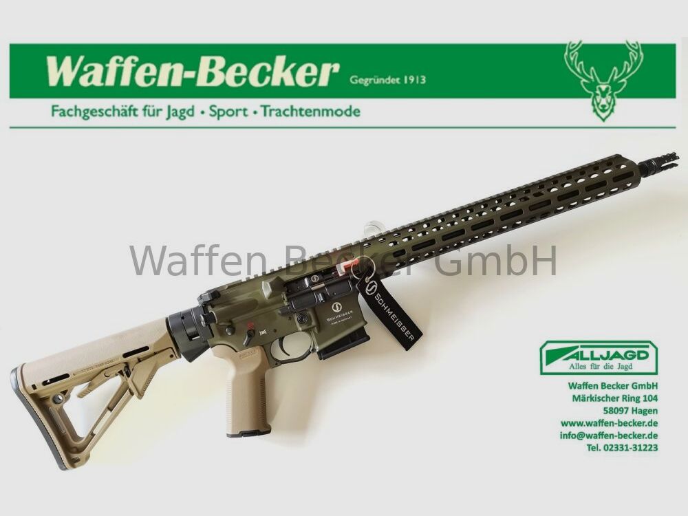 Schmeisser (Waffen Schumacher) Schmeisser AR15 M5FL Kal. .223Rem. 16,75" FDE/OD-groen