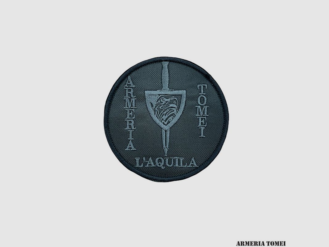 PATCH – ARMERIA TOMEI 8cm x 8cm NOIR/GRIS FONCÉ (VELCRO)