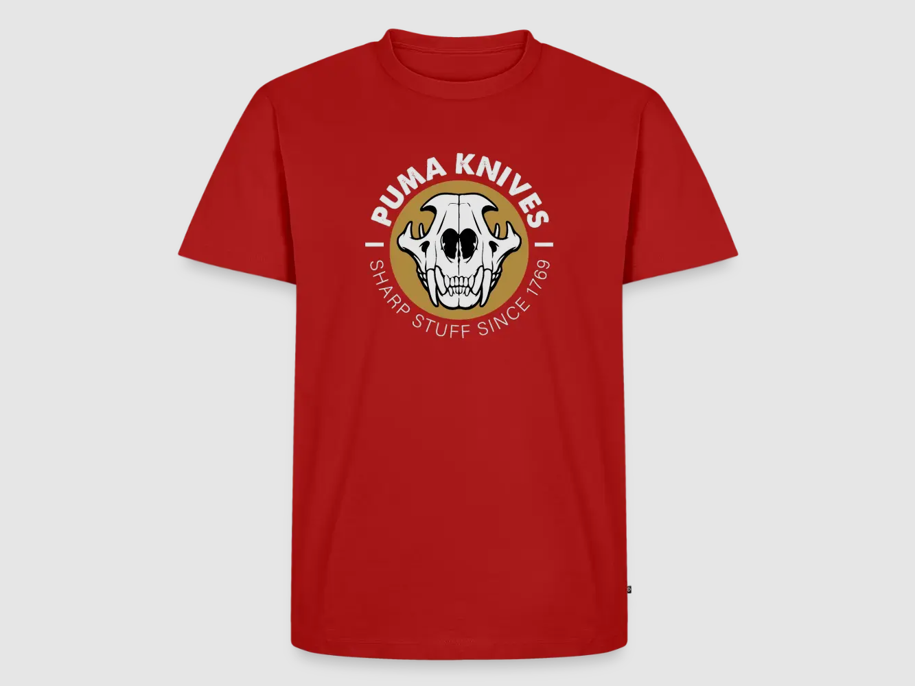 PUMA Men’s Premium T-Shirt "Skull Frontal Sharp Stuff" White
