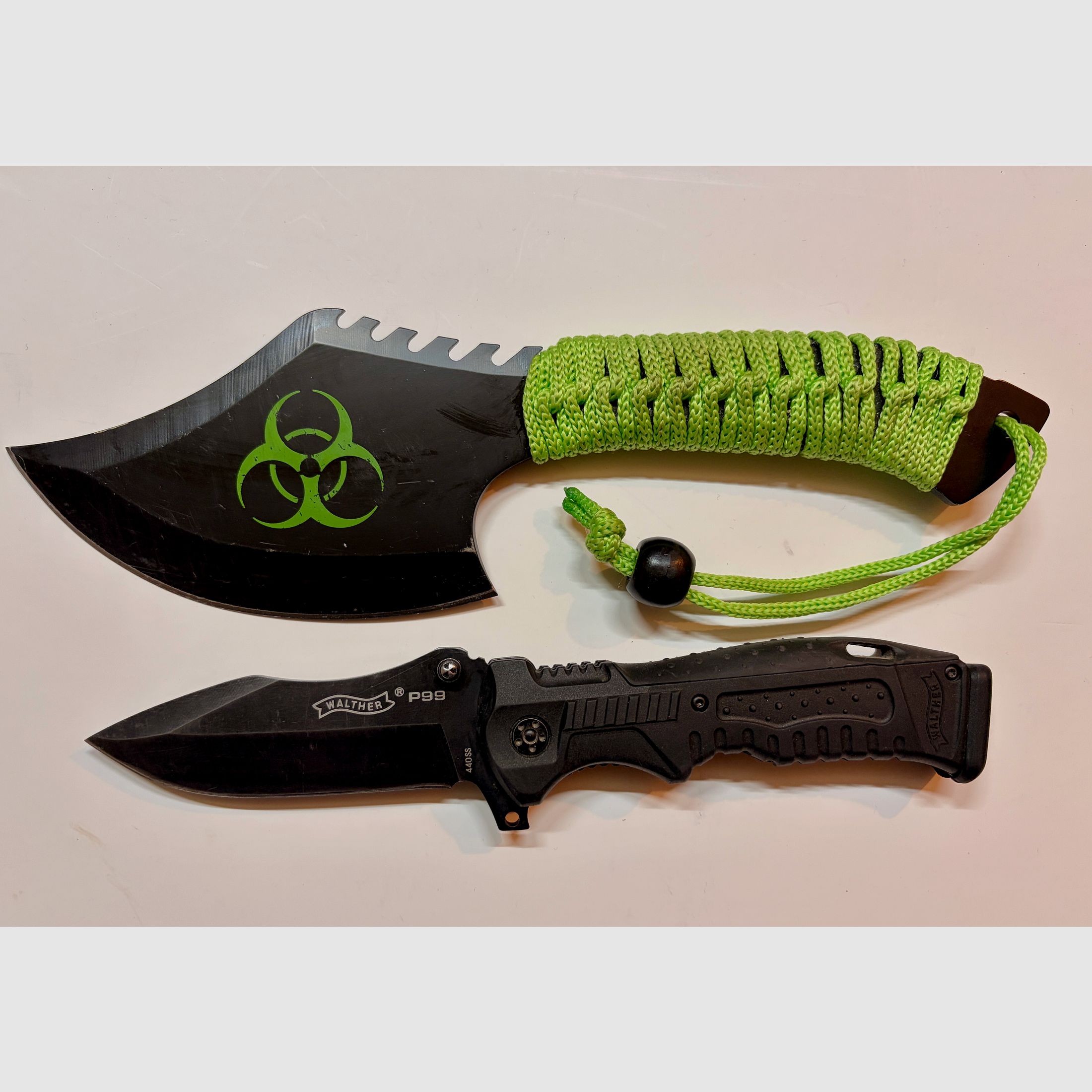 Walther P99 Knife Set (OVP + dos de poignée interchangeable) + Zombie Dead couteau, image 1 sur 4