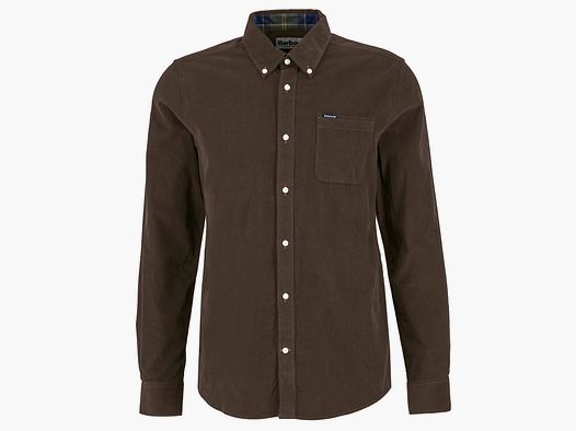 Barbour Ramsey Tailored Cord Shirt Men Brown M