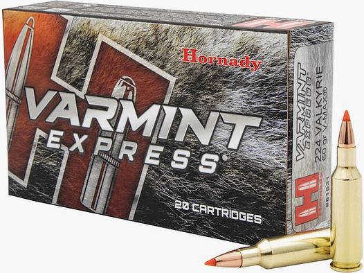 Hornady Varmint Express .224 Valkyrie 60GR V-Max 20 cartuchos
