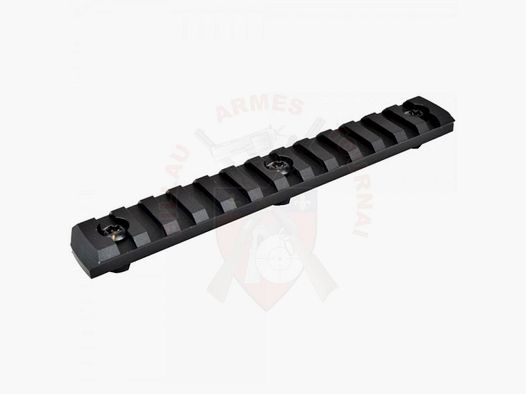 M-LOK-rail, 13 slots, aluminium, zwart