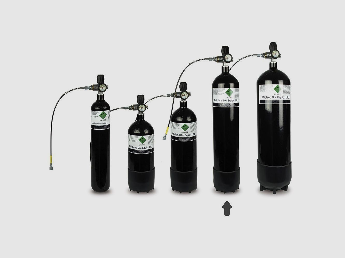 Flasche 7 Liter PCP 300 Bar. Komplettset, Bild 2 von 10
