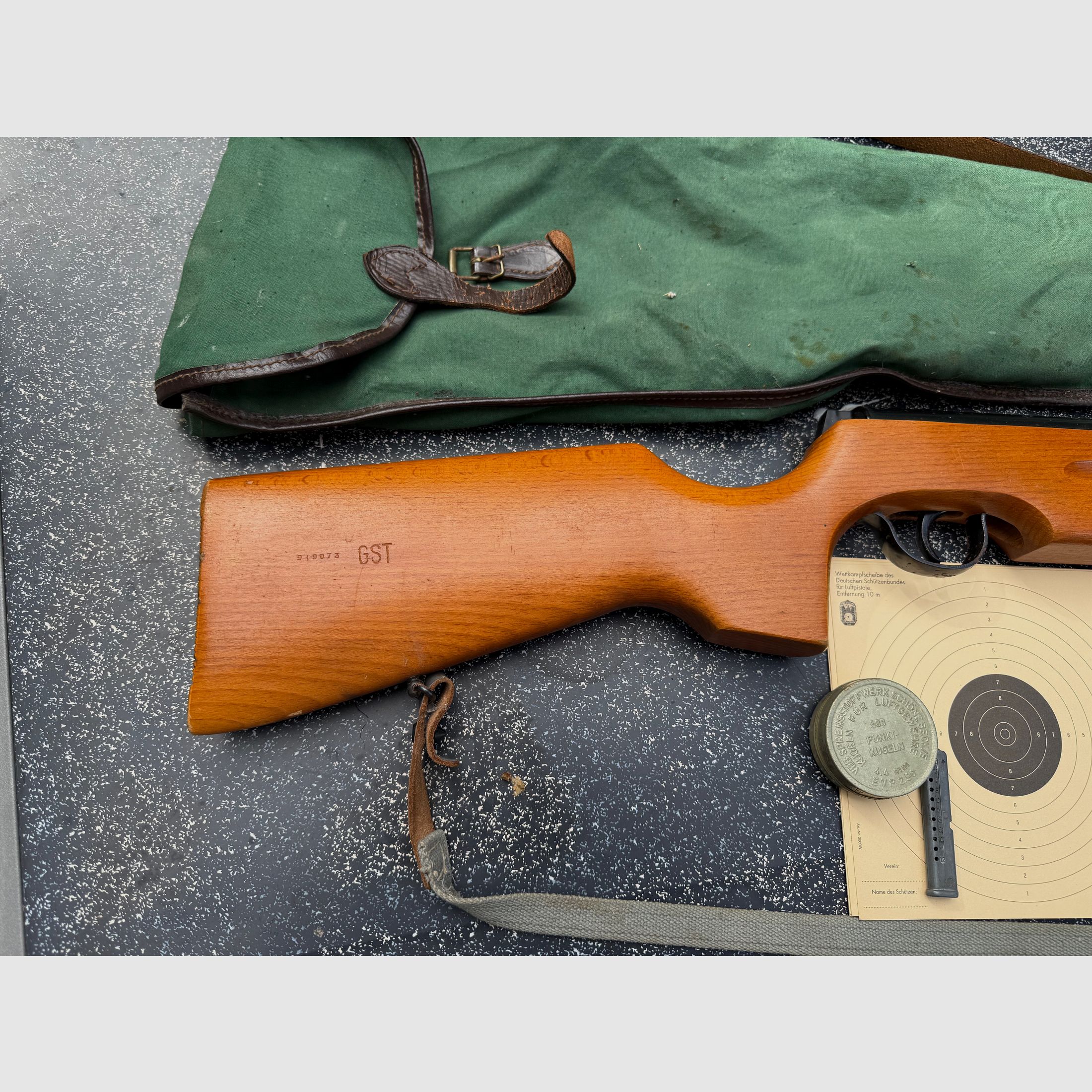 Haenel 310 Sportschaft inkl. Tasche Magazin usw. Luftgewehr DDR