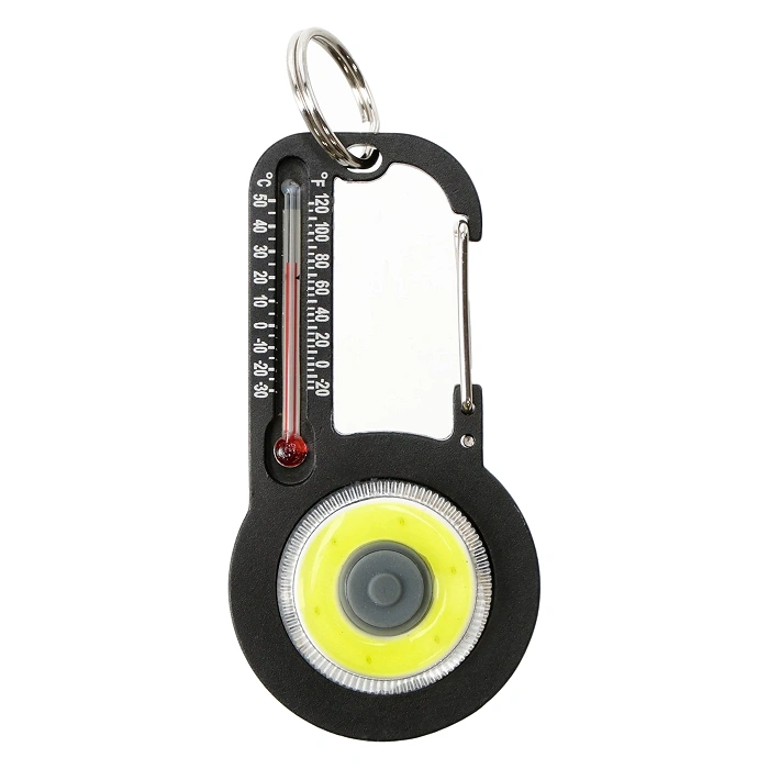 Keychain, carabiner with thermometer and flashlight Sun Co. TempaBright (302), image 1 of 6