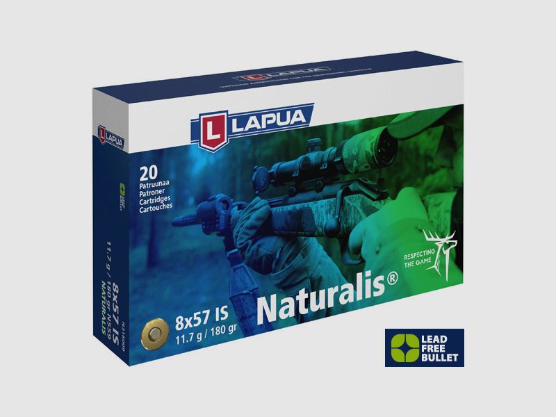 Lapua 8x57 IS 180GR Naturalis 20 Patronen