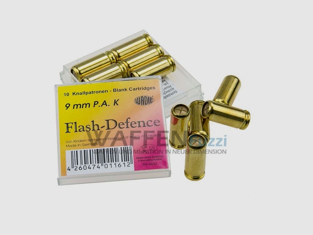 Wadie Flash Defence kogelblitzpatroon voor 9mm schreckschusspistolen