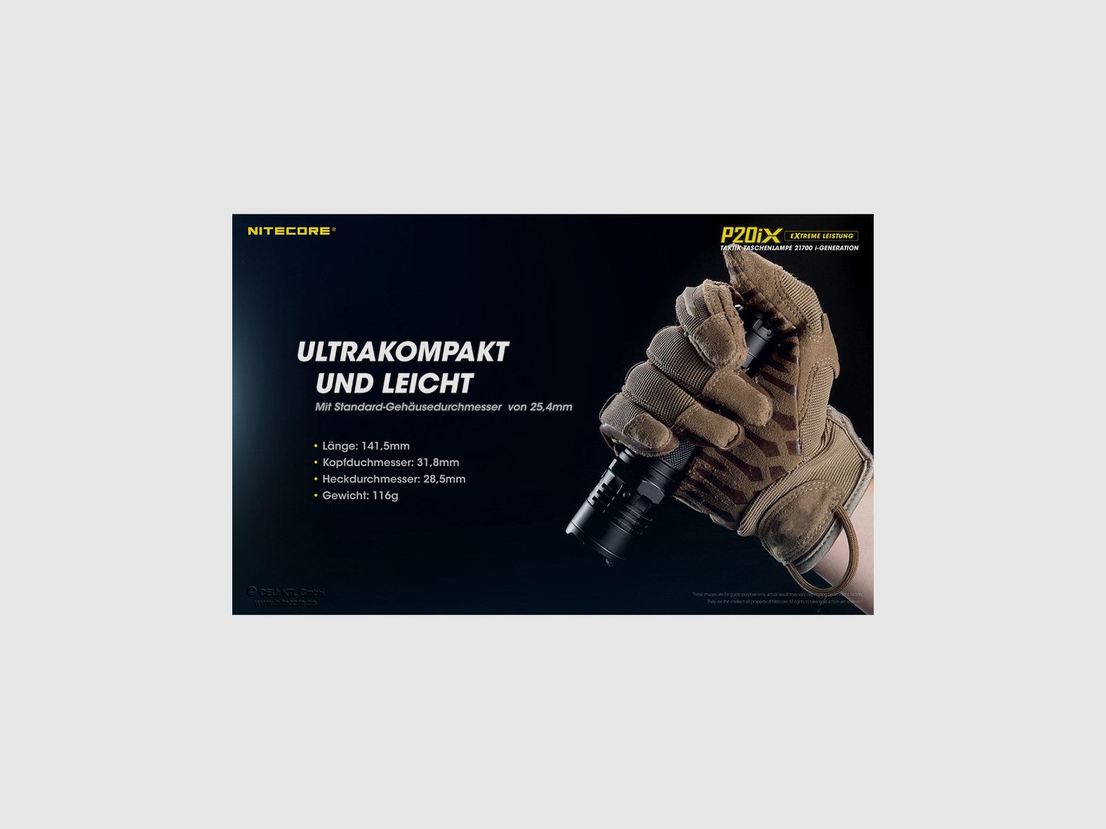NiteCore® Taschenlampe "P20ix " inkl. Akku und Holster, Bild 13 von 13