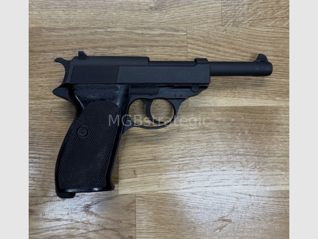 Walther P1 ex stock de depósito de Bundeswehr con bolsa de depósito incluida 1x cargador P38 pistola semiautomática 9mm Luger P 38 / con embalaje de depósito ex stock Bw