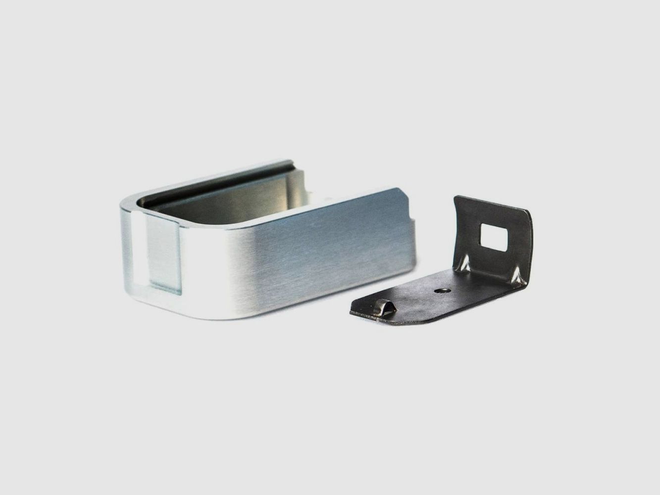 Aluminum Plus-2 set replacing metal floorplate - Anodized Grey